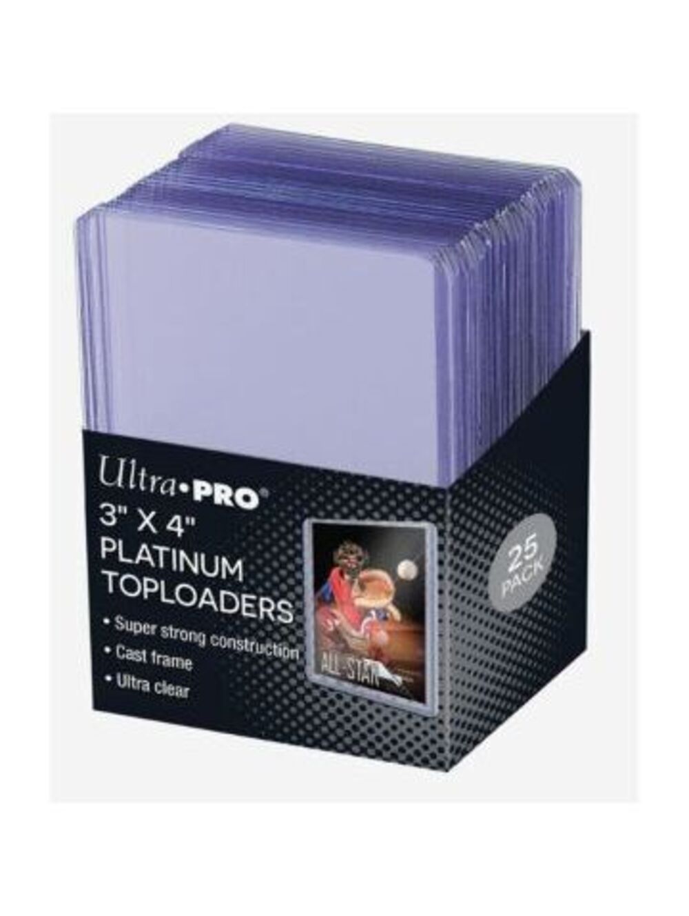 Ultra Pro 3 X 4 Ultra Clear Platinum 35pt Toploader 25ct